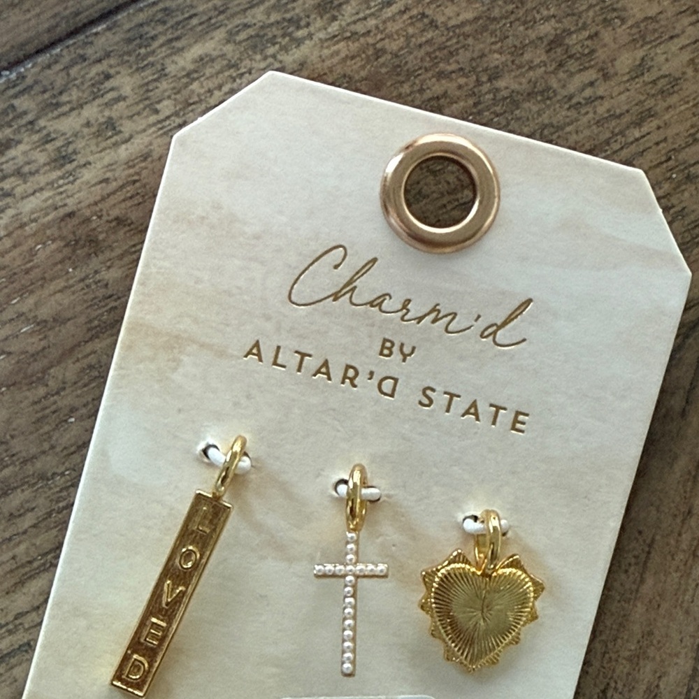 Altar'd State Gold Charm Set New